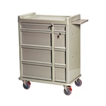 Standard Punch Card Cart with BEST  Lock, Specialty Package Includes:  Drawer Tray with Dividers,  Small Drawer Divider Set,  Waste Container and  Locking Sharps Container Capacity of 480 Cards