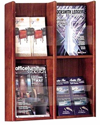 Oak/Acrylic 4 Pocket Lit / 8 Pocket Brochure