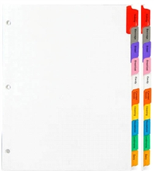 <!006>Custom 20 Tab Divider Set