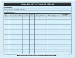 HIPAA Employee Training Record