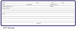 Patient Telephone Message Label System