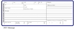 Patient Telephone Message Label System