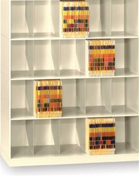 36" Wide Letter Size Stackable Shelving