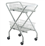 Wire Mail/File Cart, 24"W