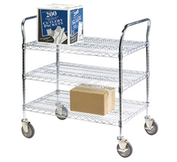 Heavy Duty Utility Cart, 3-Shelf