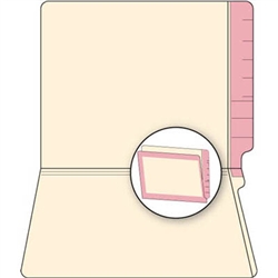 Pink Border Manila Reinforced End File Folders