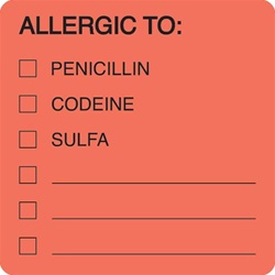 ALLERGY LABEL