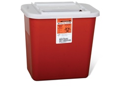 2 Gallon Biohazard Multipurpose Sharps Container Red