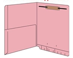 Pink 11 pt Reinforced 2-Ply End Tab Half Pocket Folders