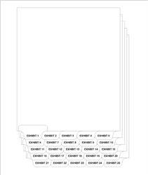 Avery Style Collated Exhibit Divider Set 1-25