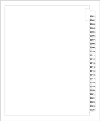 Avery Style Collated Number Divider Set 2001-5000.