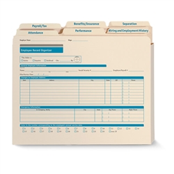 Employee Record Organizer Expandable Folder Set