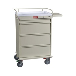 Value Punch Card Cart, Tall  Cabinet, with Key Lock, Drawer Tray with Dividers, Waste Container and  Locking Sharps Container, Capacity of 360 Cards